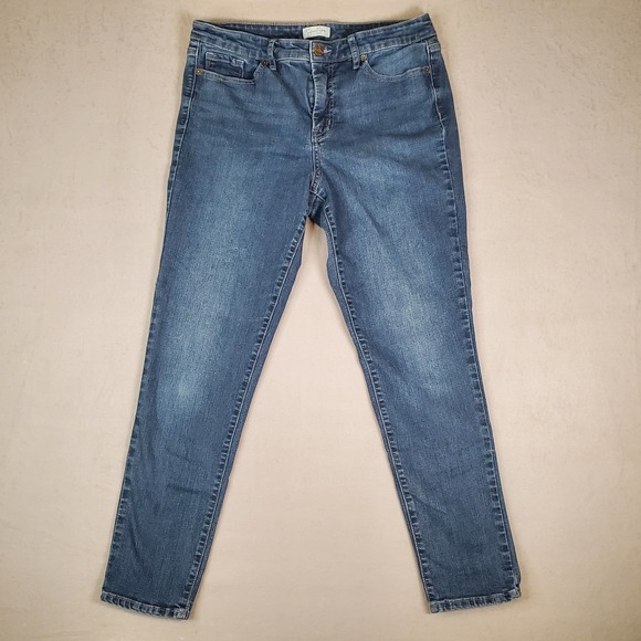 Jessica Simpson Denim - Jessica Simpson Womens Skinny Jeans Medium Wash Blue Denim Stretch Size 10